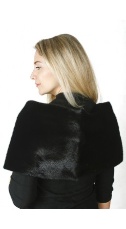 Black mink fur stole